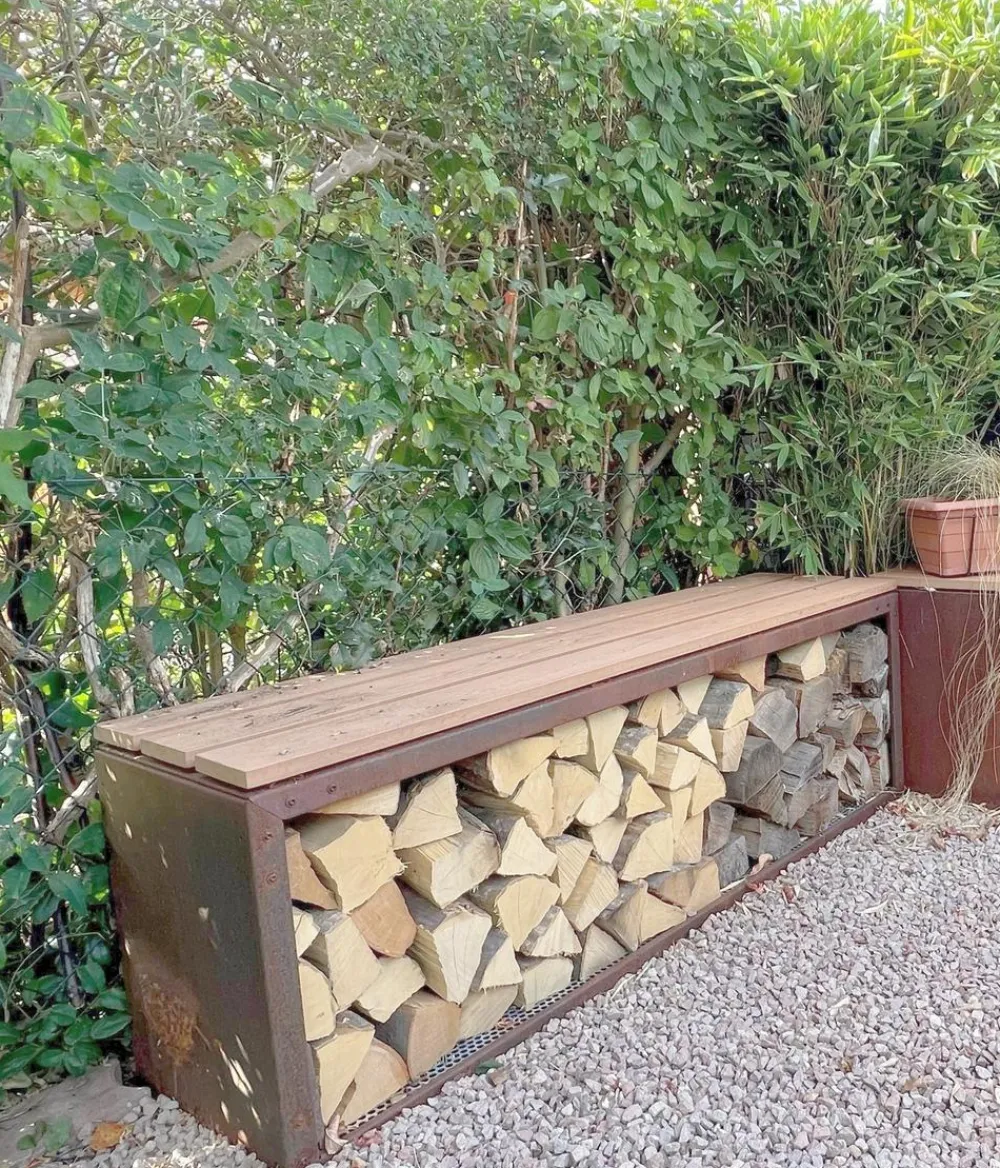 palatino Cortenstahl-Kaminholzlager Woodpecker PRO Braun Online