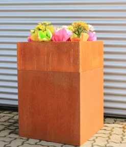 palatino Hochbeete & Frühbeete - Cortenstahl-Pflanzrahmen Carlotta, quadratisch, Braun