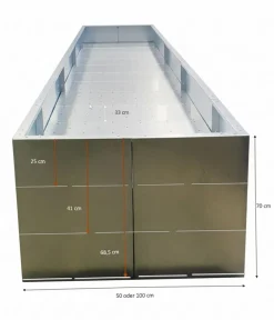 palatino Hochbeete & Frühbeete > Cortenstahl-Pflanzgefäß Urban mit Zwischenboden, rechteckig, , ca. B200/H70/T100 cm