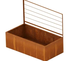 palatino Cortenstahl-Pflanzgefäß Urban mit Rankhilfe, rechteckig, , ca. B200/H183/T100 cm Braun Best