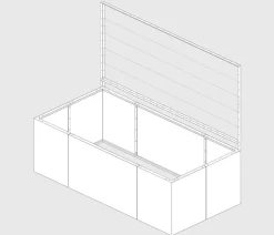 palatino Cortenstahl-Pflanzgefäß Urban mit Rankhilfe, rechteckig, , ca. B200/H183/T100 cm Braun Best
