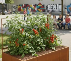 palatino Cortenstahl-Pflanzgefäß Urban mit Rankhilfe, rechteckig, , ca. B200/H183/T100 cm Braun Best