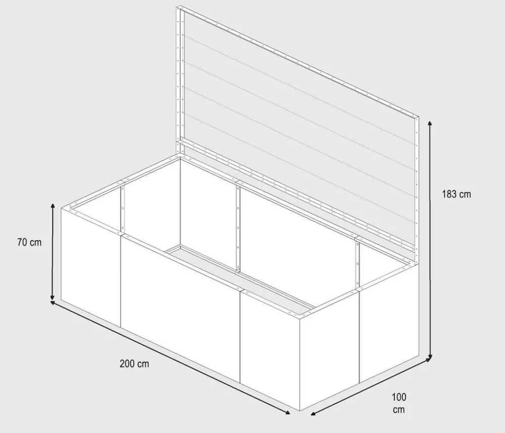 palatino Cortenstahl-Pflanzgefäß Urban mit Rankhilfe, rechteckig, , ca. B200/H183/T100 cm Braun Best
