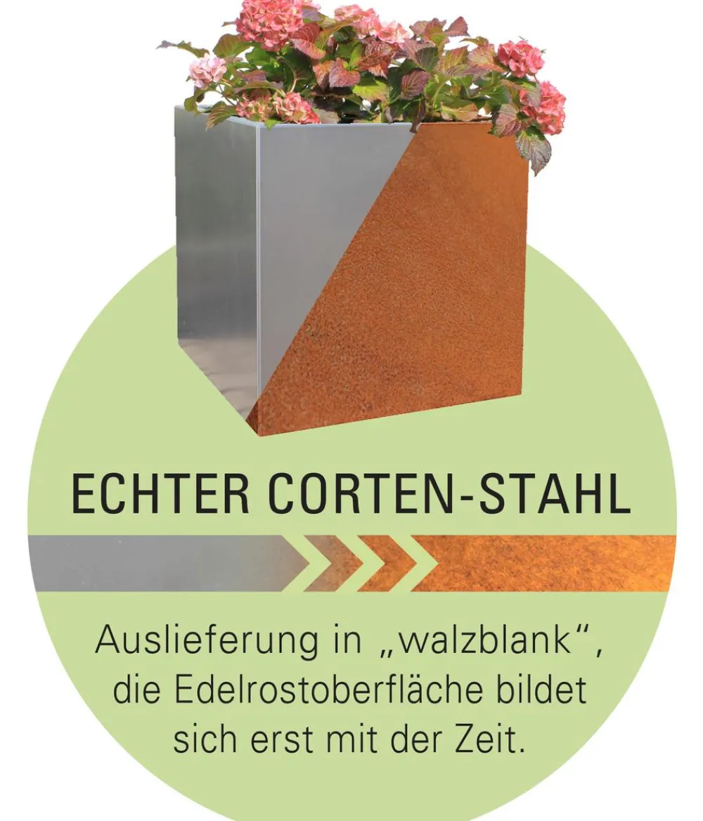 palatino Hochbeete & Frühbeete > Cortenstahl-Pflanzrahmen Carlotta, quadratisch,