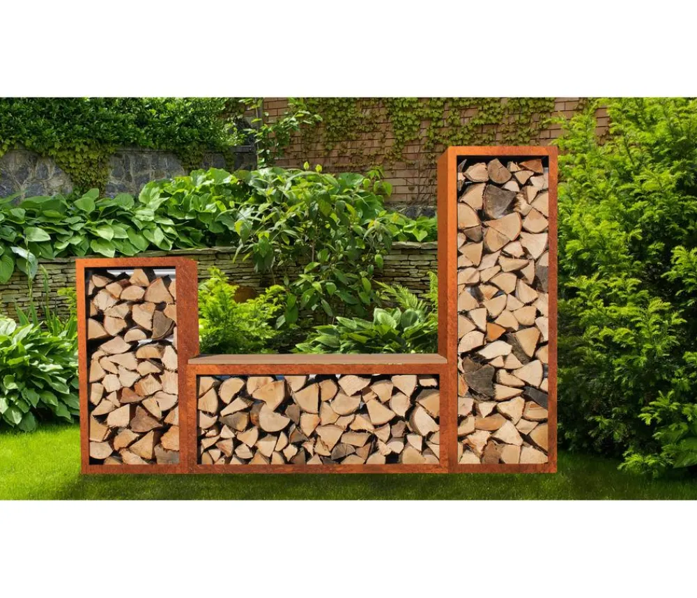 palatino Kaminholzregale - Kaminholzlager Woodpecker Pro Kupfer