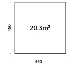 Palmako Gewächshaus Zubehör > Fundamentrahmen 4,5x4,5 m, inkl. LogFoot