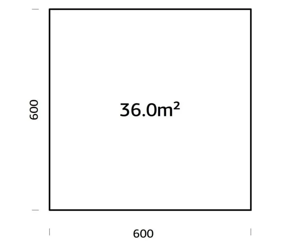 Palmako Fundamentrahmen 6x6 m, inkl. LogFoot Braun New