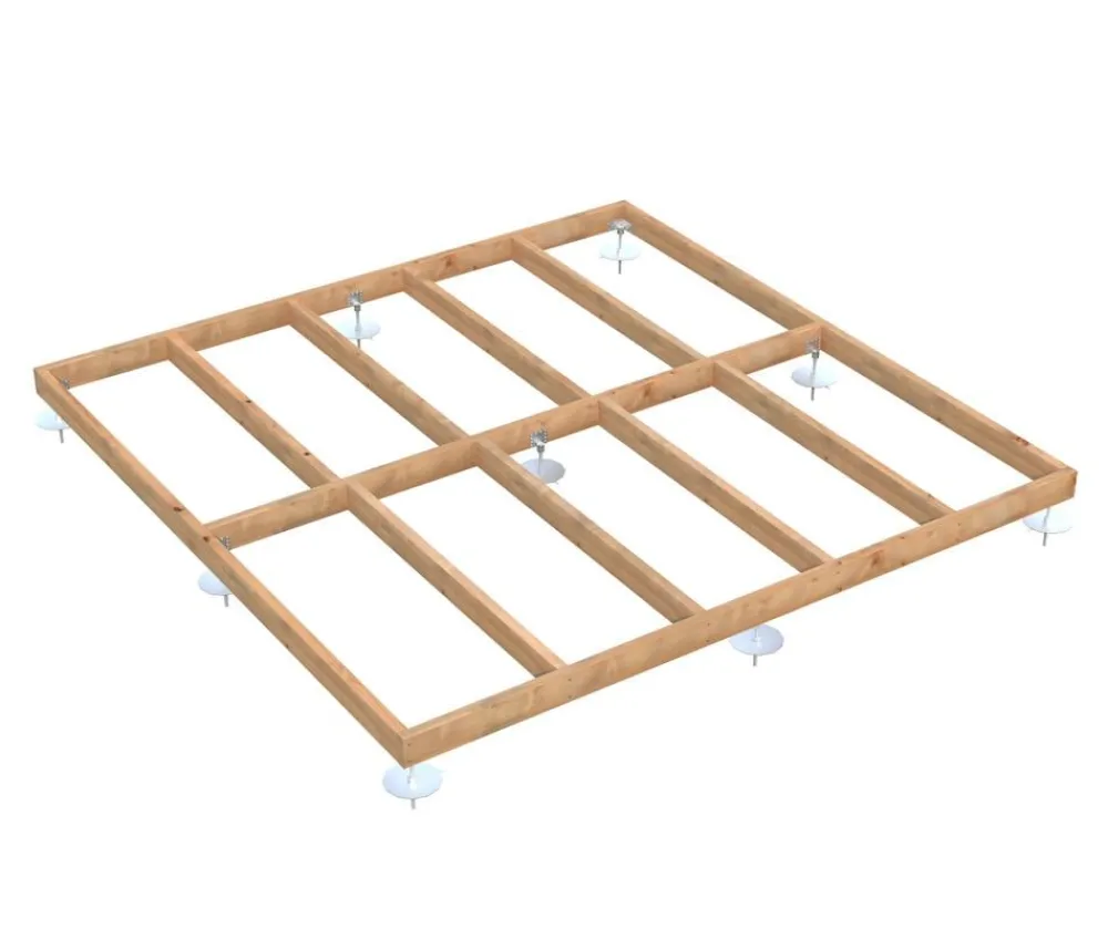 Palmako Fundamentrahmen 3x3 m, inkl. LogFoot-Träger Braun Online