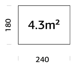 Palmako Gewächshaus Zubehör - Fundamentrahmen 2,4x1,8 m, inkl. LogFoot Braun
