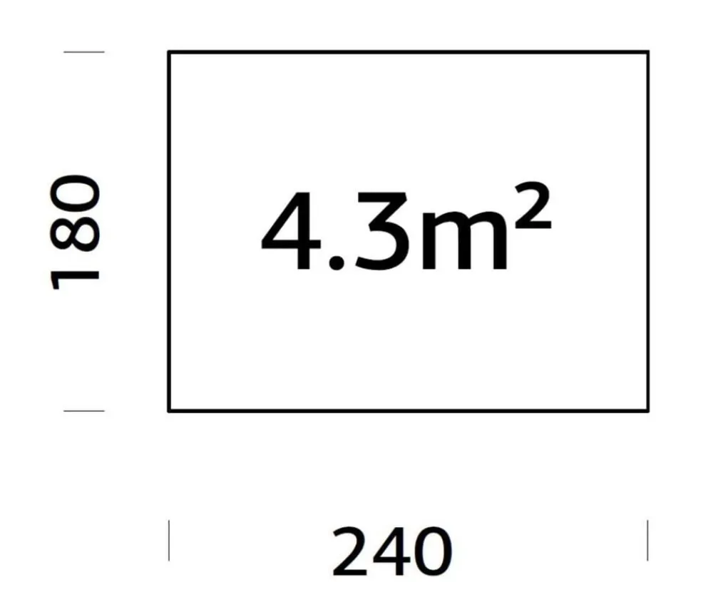 Palmako Gewächshaus Zubehör - Fundamentrahmen 2,4x1,8 m, inkl. LogFoot Braun