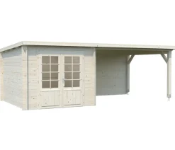 Palmako Gartenhaus Ella, inkl. Seitendach Beige New