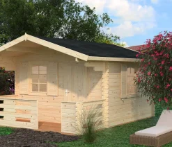 Palmako Gartenhaus Emma, ca. B394/H257/T490 cm Natur Clearance