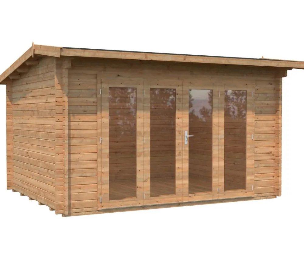 Palmako Gartenhaus Ines, ca. B434/H249/T379 cm Braun Sale