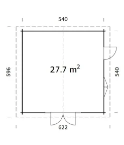 Palmako Gartenhaus Irene, ca. B622/H312/T596 cm Natur Sale