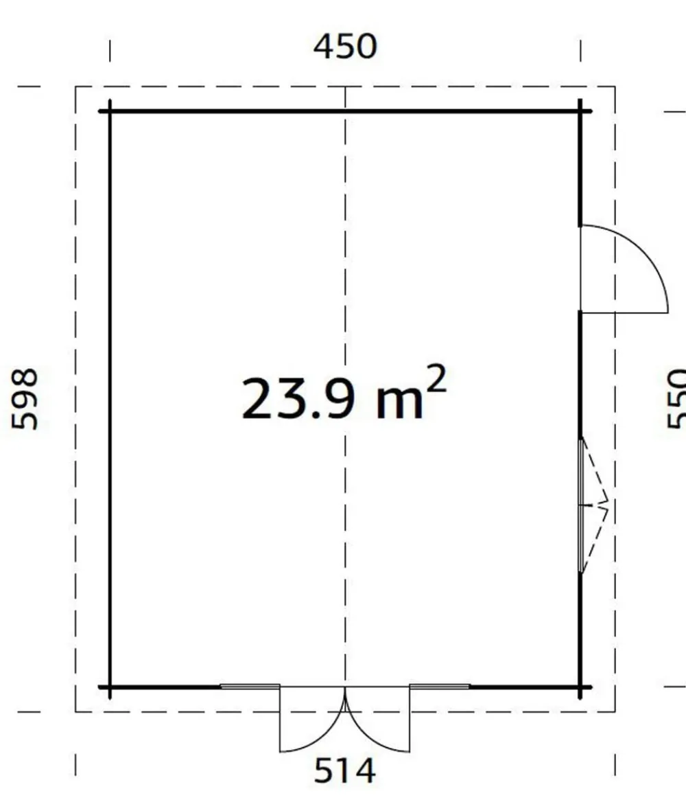 Palmako Gartenhaus Irene, ca. B514/H287/T598 cm Grau Discount