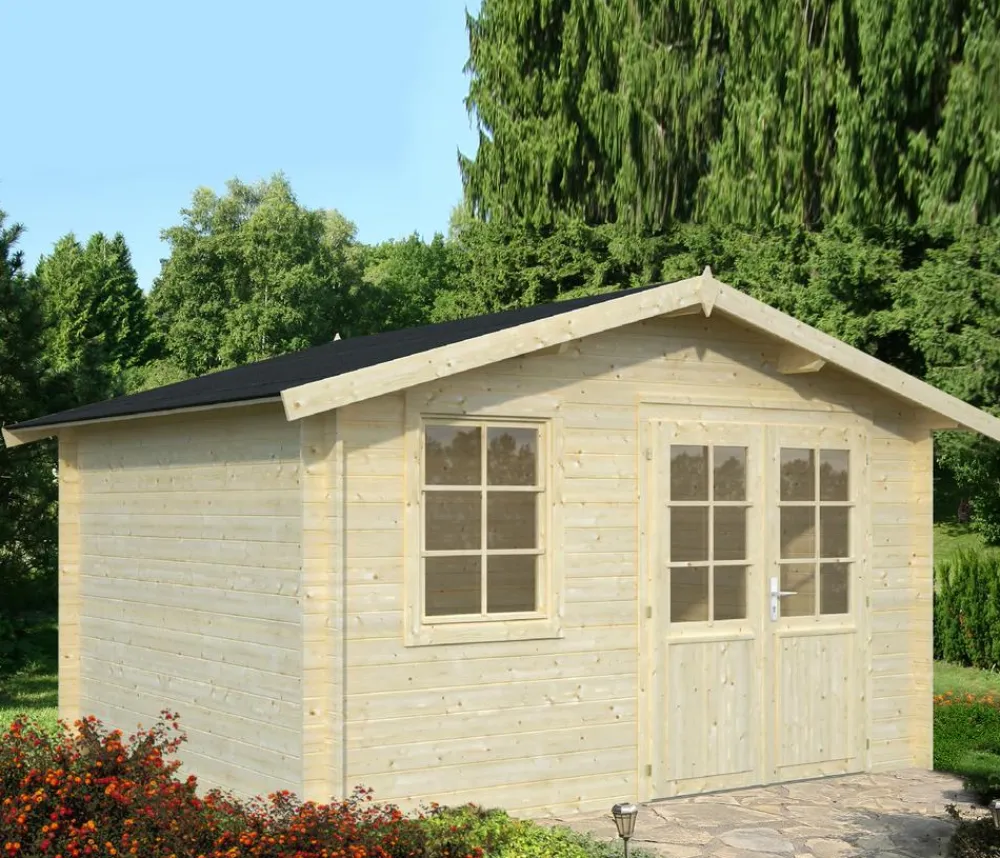 Palmako Gartenhäuser & Gerätehäuser - Gartenhaus Klara, ca. B424/H245/T354 cm Beige