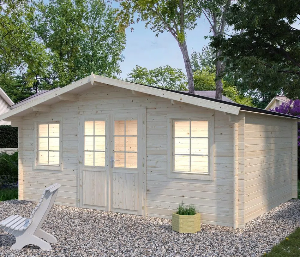 Palmako Gartenhaus Klara, ca. B518/H245/T424 cm Beige Outlet