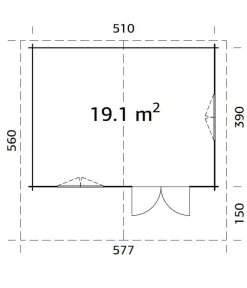 Palmako Gartenhaus Sally, ca. B576/H267/T560 cm Natur Online