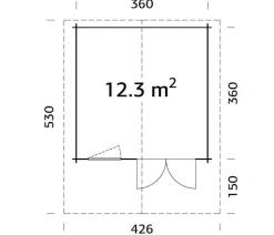 Palmako Gartenhaus Sally, ca. B426/H256/T530 cm Beige Outlet