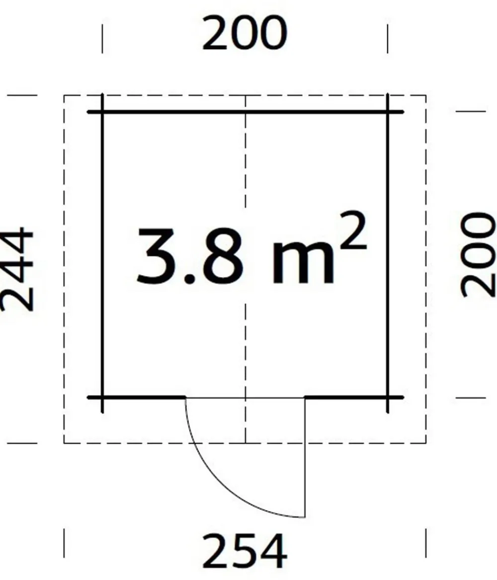 Palmako Gartenhaus Vivian, ca. B254/H222/T240 cm Braun
