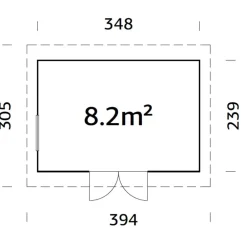 Palmako Gartenhäuser & Gerätehäuser > Gerätehaus Stig, ca. B394/H250/T305 cm