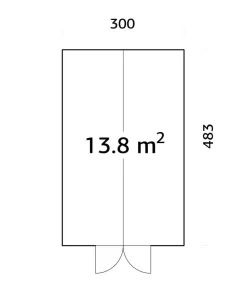 Palmako Gewächshaus Emilia, ca. B300/H288/T498 cm Dunkelgrau Outlet