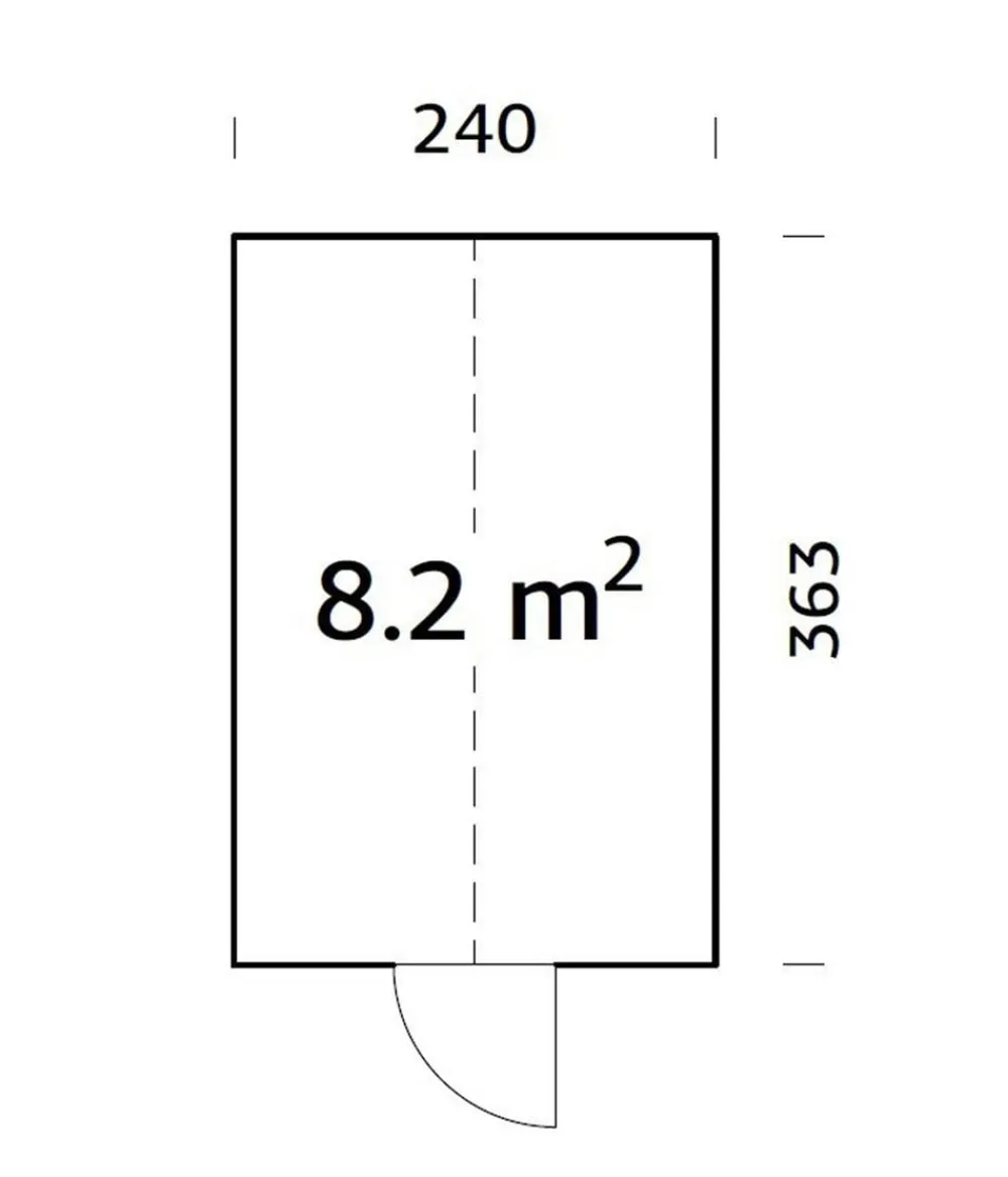 Palmako Gewächshaus Emilia, ca. B240/H286/T378 cm Hellgrau Clearance