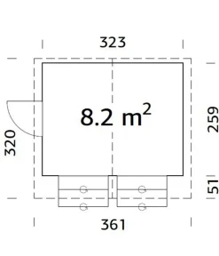 Palmako Gartenhäuser & Gerätehäuser - Marktstand Stella Braun