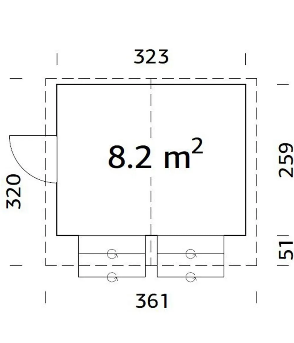 Palmako Gartenhäuser & Gerätehäuser - Marktstand Stella Braun