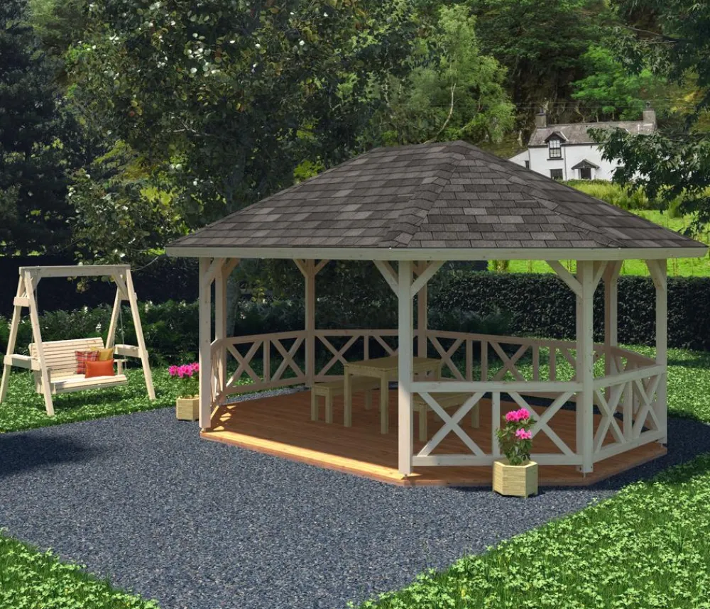 Palmako Pavillon Betty ca. B701/H362/T551 cm Natur Best