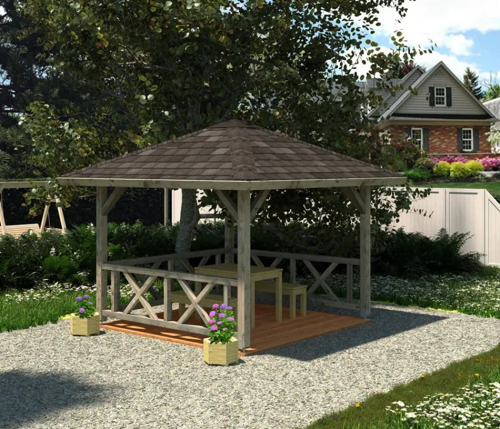 Palmako Pavillon Betty, ca. B386/H323/T386 cm Grau Sale