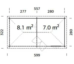 Palmako Pavillons > Pavillon Melanie, ca. B599/H307/T322 cm