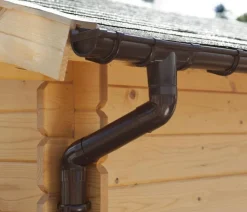 Palmako Regenrinne für Gartenhäuser mit Flachdach Braun Clearance