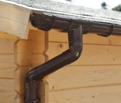 Palmako Dachzubehör - Regenrinne für Gartenhäuser mit Flachdach Braun