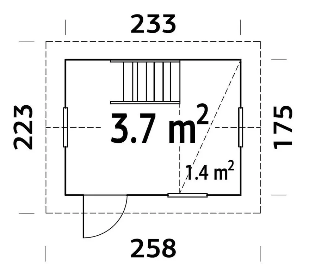 Palmako Spielhaus Grete, ca. B285/H220/T223 cm Natur Clearance