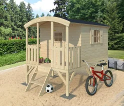 Palmako Gartenspielgeräte - Spielhaus Huck, ca. B198/H225/T273 cm Natur