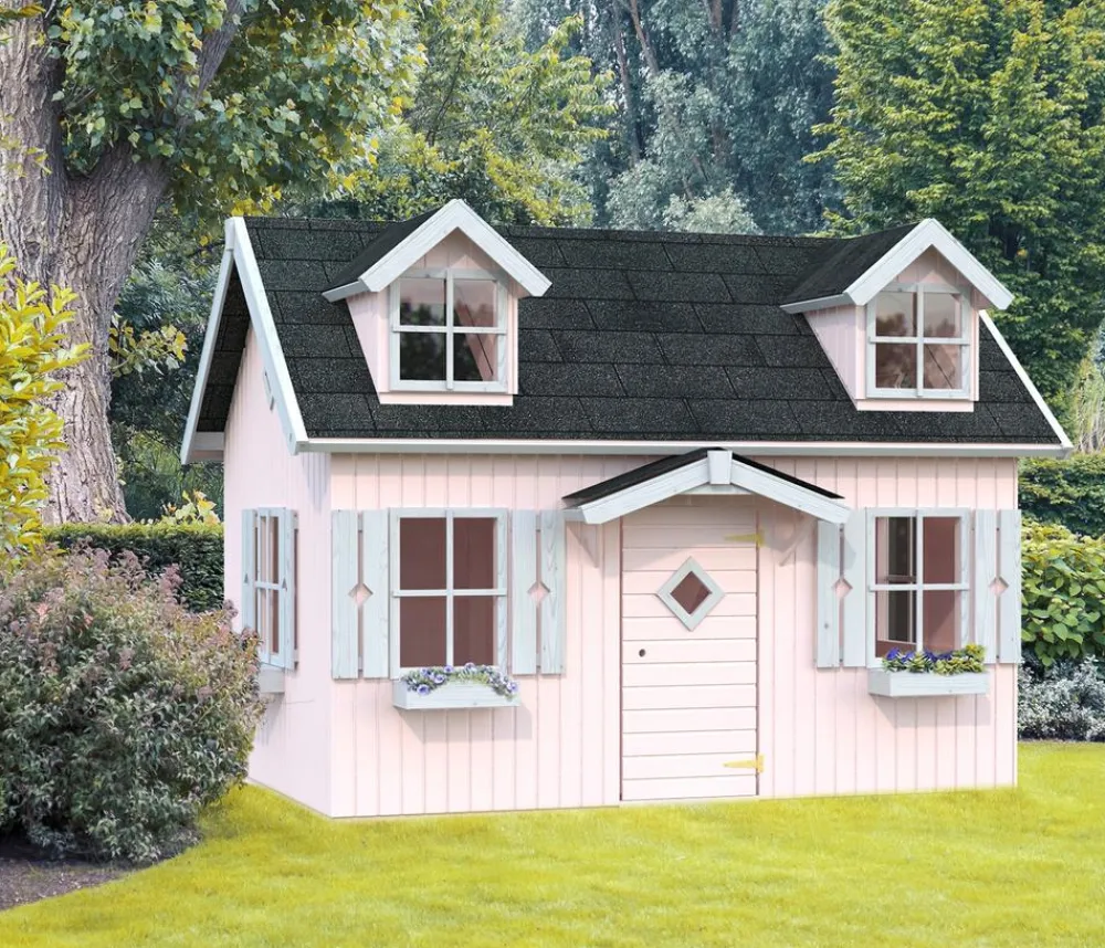 Palmako Gartenspielgeräte - Spielhaus Marie, ca. B320/H220/T221 cm Natur