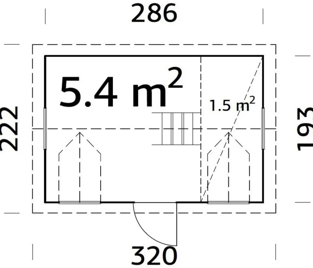 Palmako Gartenspielgeräte - Spielhaus Marie, ca. B320/H220/T221 cm Natur