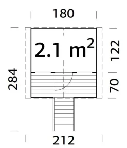 Palmako Gartenspielgeräte > Spielhaus Toby, ca. B212/H287/T194 cm