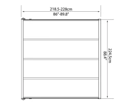 Palram Terrassenüberdachung Sierra, ca. B224,5/H300/T228 cm Anthrazit Best