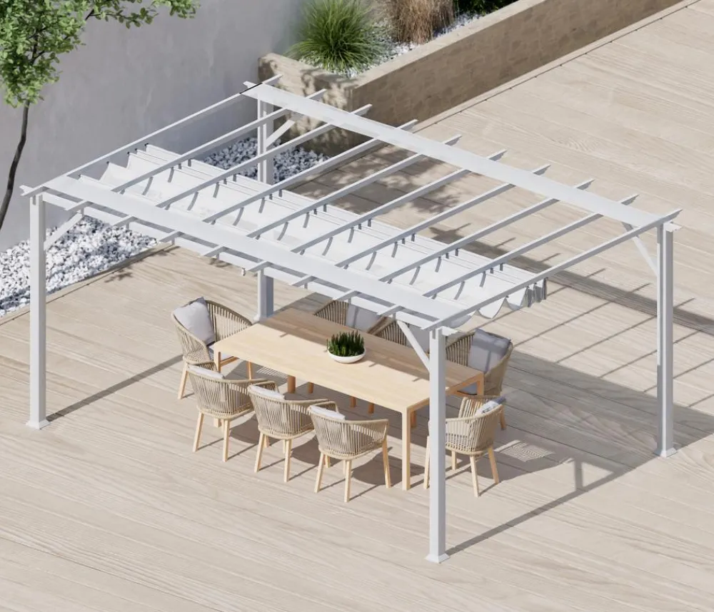 Paragon Outdoor Pergolen > -Pergola Florida 1116, inkl. Sonnensegel , ca. B350,4/H236/T505 cm