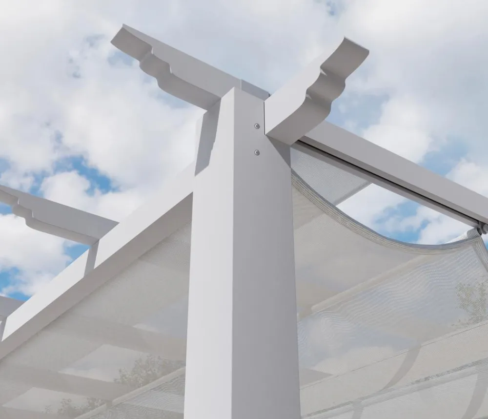 Paragon Outdoor -Pergola Florida 1111, inkl. Sonnensegel , ca. B350,4/H235/T350 cm Weiß