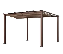 Paragon Outdoor Pergolen - -Pergola Florida 1111, inkl. Sonnensegel , ca. B350,4/H235/T350 cm Dunkelbraun