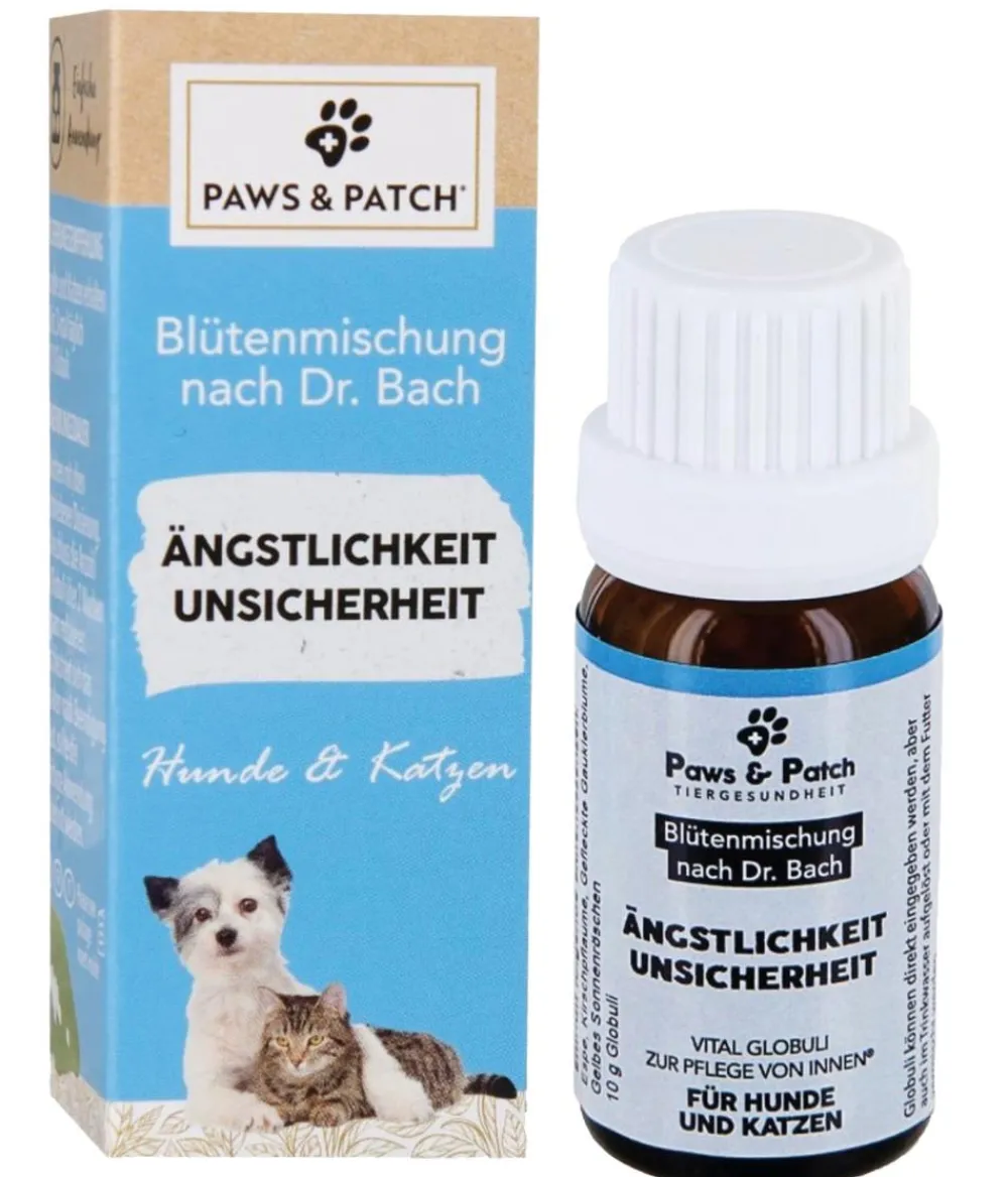 PAWS & PATCH Nahrungsergänzung Hund > Blütenmischung 3er Basis-Box Ängstliche & sensible Tiere, 3 x 10 g