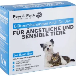 PAWS & PATCH Nahrungsergänzung Hund > Blütenmischung 3er Basis-Box Ängstliche & sensible Tiere, 3 x 10 g