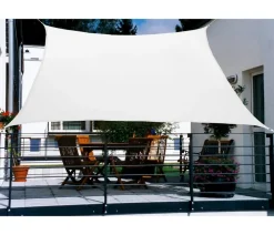 Peddy Shield Sonnensegel - Sonnensegel, rechteckig, ca. B270/T140 cm Creme