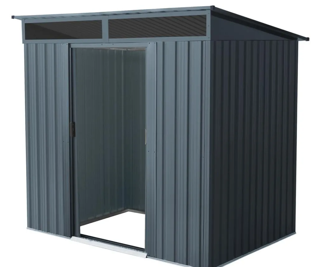 Pergart Metallgerätehaus Arlon 65, ca. B195/H180/T151 cm Anthrazit New