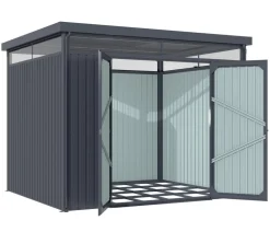 Pergart Gartenhäuser & Gerätehäuser - Metallgerätehaus Basel Anthrazit