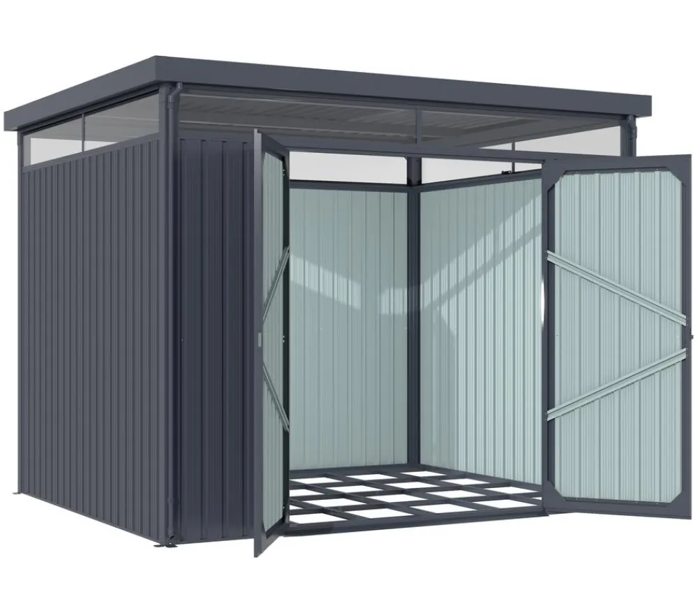 Pergart Gartenhäuser & Gerätehäuser - Metallgerätehaus Basel Anthrazit