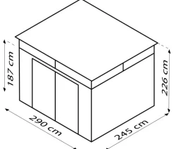 Pergart Gartenhäuser & Gerätehäuser - Metallgerätehaus Basel Anthrazit